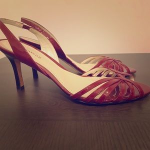 Ann Taylor red sandals, size 6.5